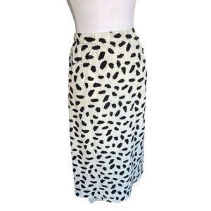 NWT Millibon Rita Ivory and Black Polka Dot Skirt Size Medium